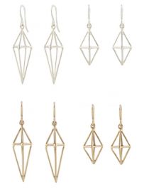 Triangle Cage Earrings at Peggy Li