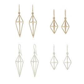 Triangle Cage Earrings by Peggy Li at Peggy Li