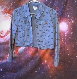 Triangle Print Denim Jacket by Hollister at Hollister