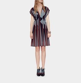 Triangle Print Silk Dress at Gucci