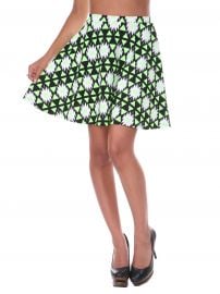 Triangle Printed Fit and Flare Skirt by White Mark at Walmart