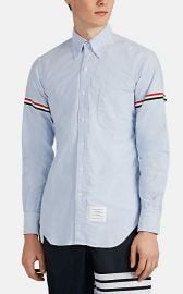 Tricolor-Band Cotton Oxford Cloth Button-Down Shirt at Barneys