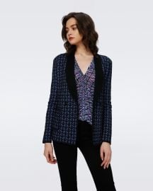 Trillian Knit Jacquard Wool Jacket Diane von Furstenberg at Diane von Furstenberg