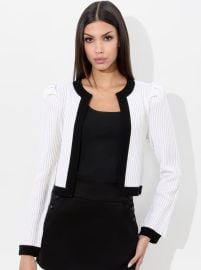 Trina Cardigan In Ecrublack Alice Olivia at Alice + Olivia