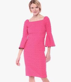 Trina Trina Turk Women39s Favor Square Neck Bell Sleeve Dress Passion Pink 4 at  Womens Clothing store at Amazon