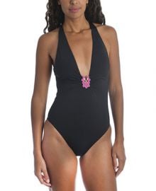 Trina Turk Bijou Solid Plunge One-Piece Swimsuit  Reviews - Swimsuits  Cover-Ups - Women - Macys at Macys