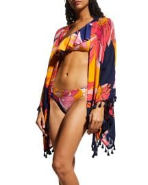 Trina Turk Breeze Short Coverup Tassel Kimono at Neiman Marcus