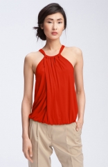 Trina Turk Imma Draped Halter Top in Red at Nordstrom