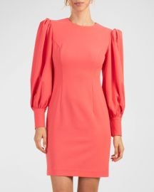 Trina Turk Incomparable Bishop-Sleeve Dress at Neiman Marcus