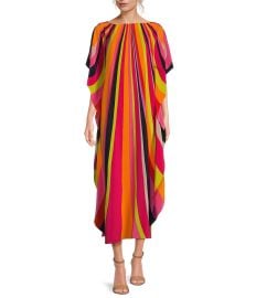 Trina Turk Jalani Boat Neck Stripe Print Maxi Caftan Dress Dillardx27s at Dillards