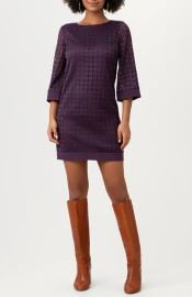 Trina Turk Jenica Three-Quarter Sleeve Shift Dress in Park Avenue Purple at Nordstrom Rack at Nordstrom Rack