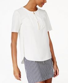 Trina Turk Side-Split Zip-Up Top at Macys