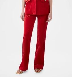 Trina Turk Westport Flare-Leg Velveteen Pants at Neiman Marcus