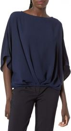 Trina Turk Women s Shirred Oversized Blouse at Amazon