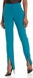 Trina Turk Women39s Front Slit Pants Borealis Blue 4 at Womens Clothing store at Amazon