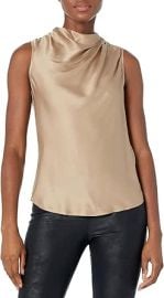 Trina Turk Womenx27s Sleeveless Cowl Neck Blouse at Womens Clothing store at Amazon