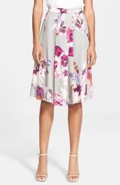 Trina Turk and39Millanand39 Print Pleated Faille Midi Skirt at Nordstrom