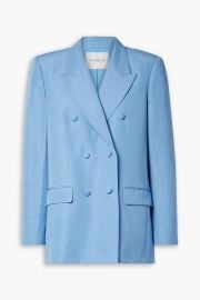 Trinity Double Breasted Silk And Linen Blend Blazer at The Outnet
