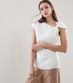 Trinny Twist Sleeve Detail Top by Reiss at Reiss