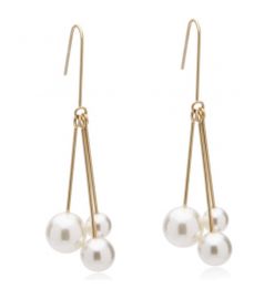 Trio Pearl Drops by Accessory Concierge at Accessory Concierge