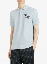 Triple Archive Logo Cotton Piqué Polo Shirt at Farfetch