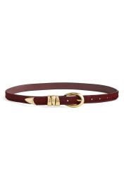 Triple Metal Keeper Genuine Calf Hair Belt at Nordstrom