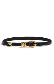 Triple Metal Keeper Leather Belt at Nordstrom