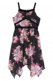 Trixxi Floral Print Handkerchief Hem Dress  Big Girls    Nordstrom at Nordstrom