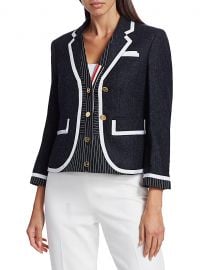 Trompe L\'oeil Cardigan Combo Jacket at Saks Fifth Avenue