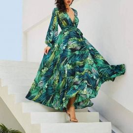 Tropical Print Vintage Maxi Dress at Sonja