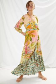 Tropical Wrap Maxi Dress by Farm Rio at Anthropologie