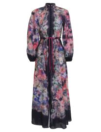 Tropicana Billow Long Dress Navy Tie Dye Online  Zimmermann at Zimmermann