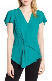 Trouv   Knot Front Blouse at Nordstrom