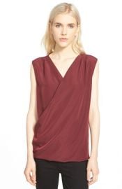 Trouv Sleeveless SurpliceTop in Burgundy at Nordstrom