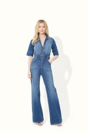 Trouva Cassandra Flared Jumpsuit Fawcett Blue at Trouva