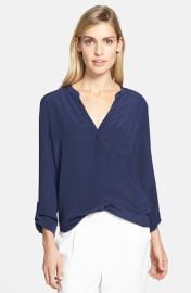 Trouvand233 Silk Blouse in Navy at Nordstrom