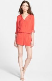 Trouvand233 Surplice Romper in Red at Nordstrom