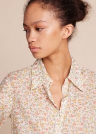 Trovata Jacquelin Shirt in Porcelain Ivy at Trovata