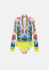 Trsor de la Mer Print Bodysuit for Women  US Online Store at Versace