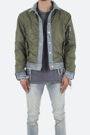 Trucker Bomber Jacket - Olive mnml shop now at Mnml