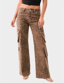 True Religion Bobbi Big T Womens Leopard Print Cargo Jeans at Tillys