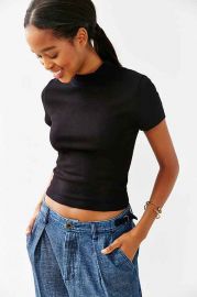 Truly Madly Deeply Vanessa Mock-Neck Top at Urban Outfitters