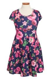 Truly Me Floral Print Dress at Nordstrom