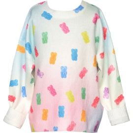 Truly Me Kids\' Gummy Bears Print Sweater at Nordstrom