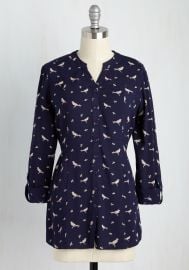 Trusty Travel Top in Birds at ModCloth