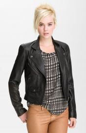 Truth and Pride Perforated Leather Biker Jacket at Nordstrom