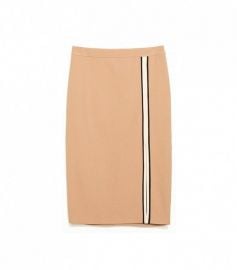 Tube Skirt with Slit and Piping at Zara