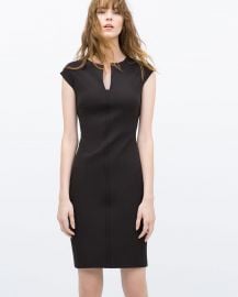 Tube dress with raglan sleeves at Zara