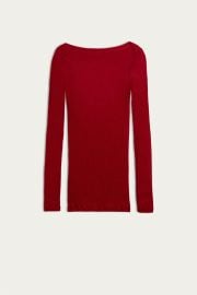 Tubular Wool and Silk Boat-Neck Jumper by Intimissimi at Intimissimi