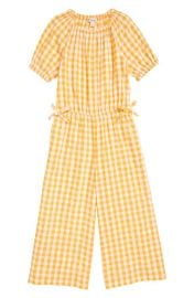 Tucker Tate Kids Gingham Puff Sleeve Romper at Nordstrom